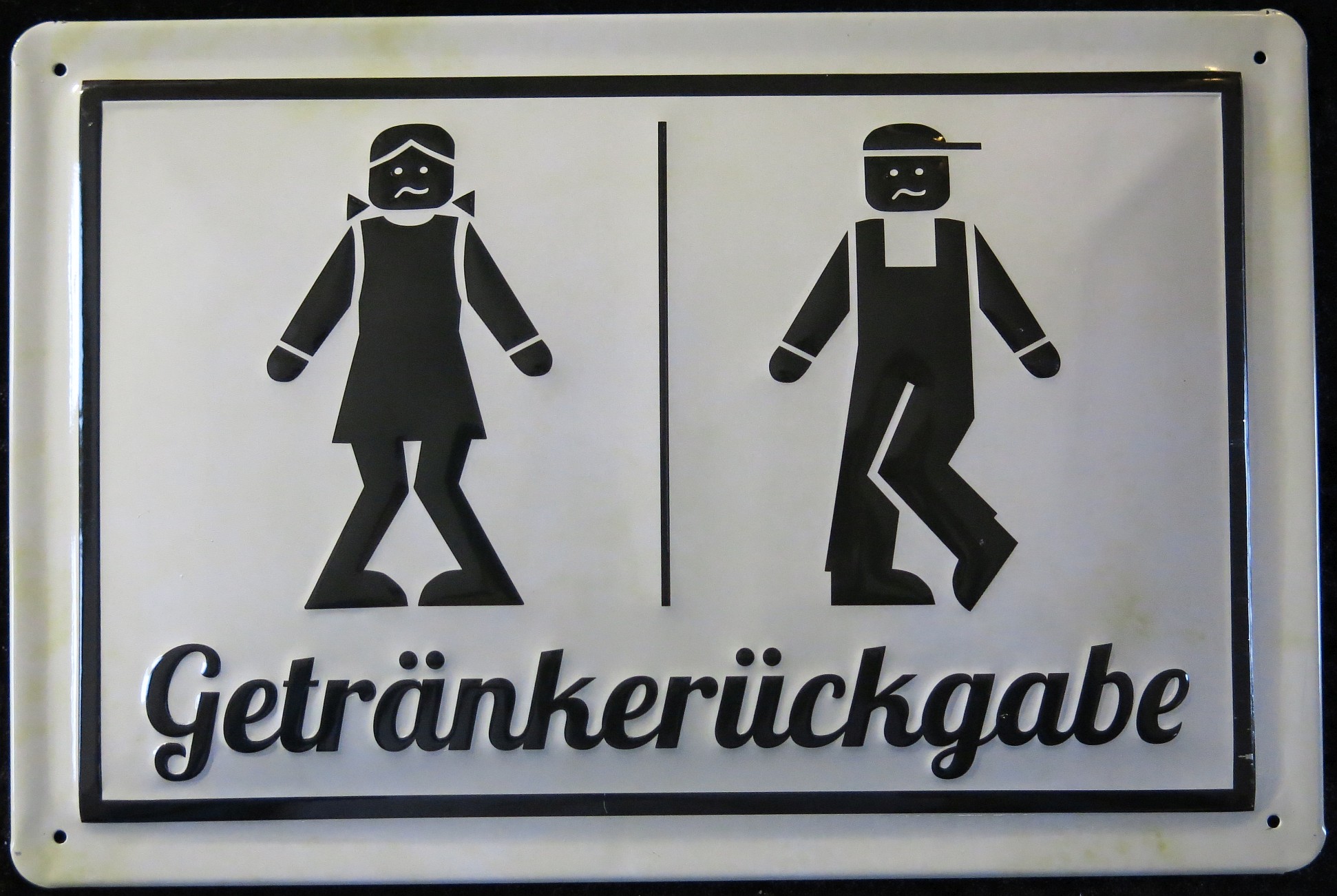 GETRÄNKERÜCKGABE, lustiges Blechschild, TOILETTE , WC, KLO eBay